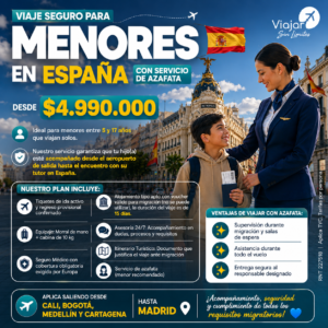Viaje Seguro para Menores a España: Servicio con Azafata